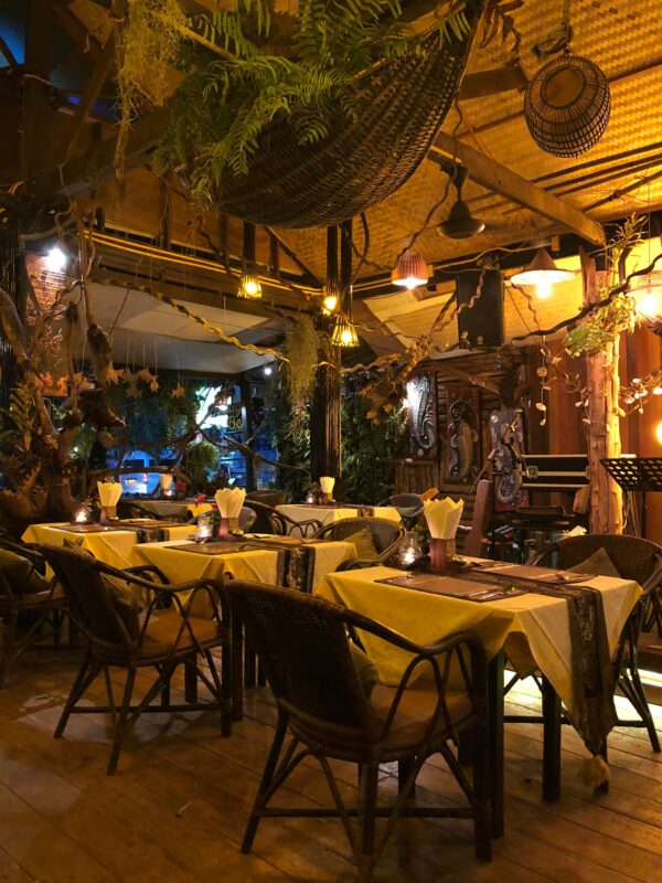pexels-photo-1581384-1581384 Charming rustic restaurant setting with warm lighting and decorative plants, perfect for a cozy dining experience.